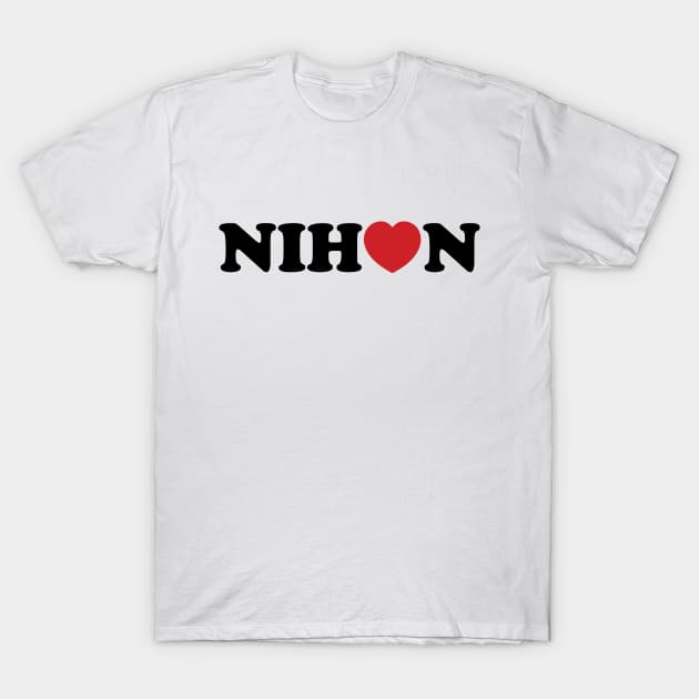 Nihon Love Heart T-Shirt by tinybiscuits